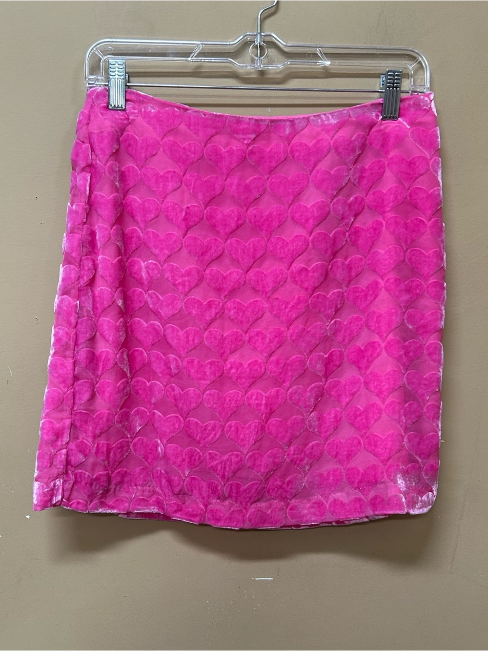 Cupcakes and Cashmere Mini Skirt Women’s Size 2 Pink Velvet Hearts NWT